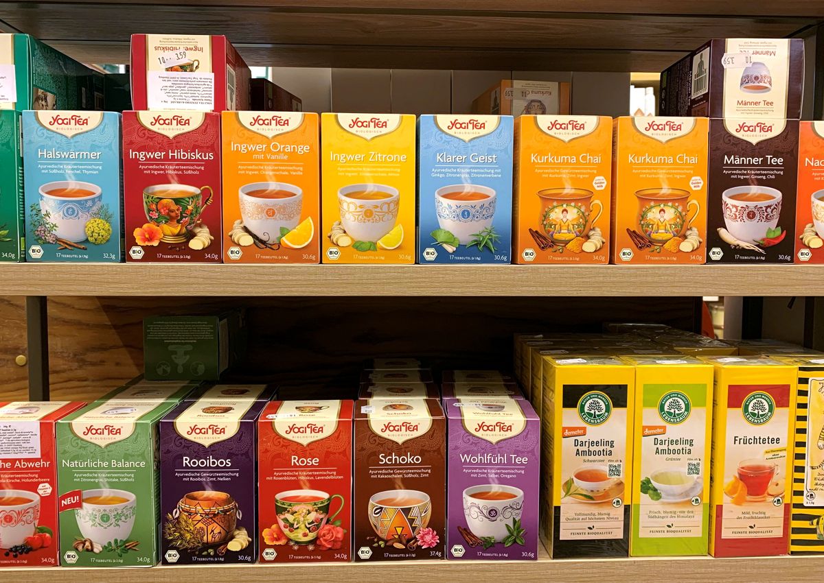 Grande selezione tè biologici confezionati aperti Lana Sanovital