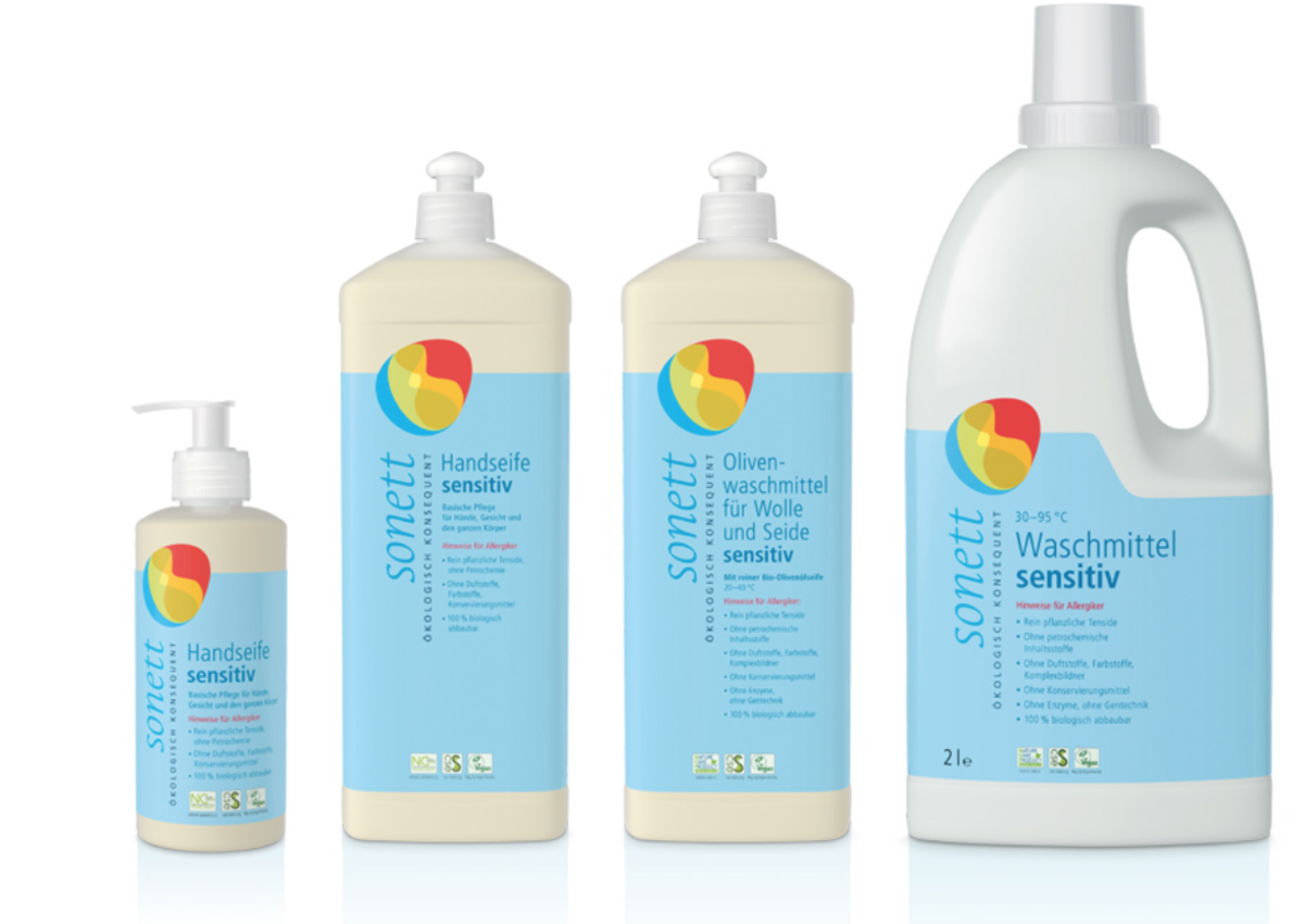 Ökologisch konsequent Sonett Waschen Reinigen Hygieneartikel Sanovital Lana BIO